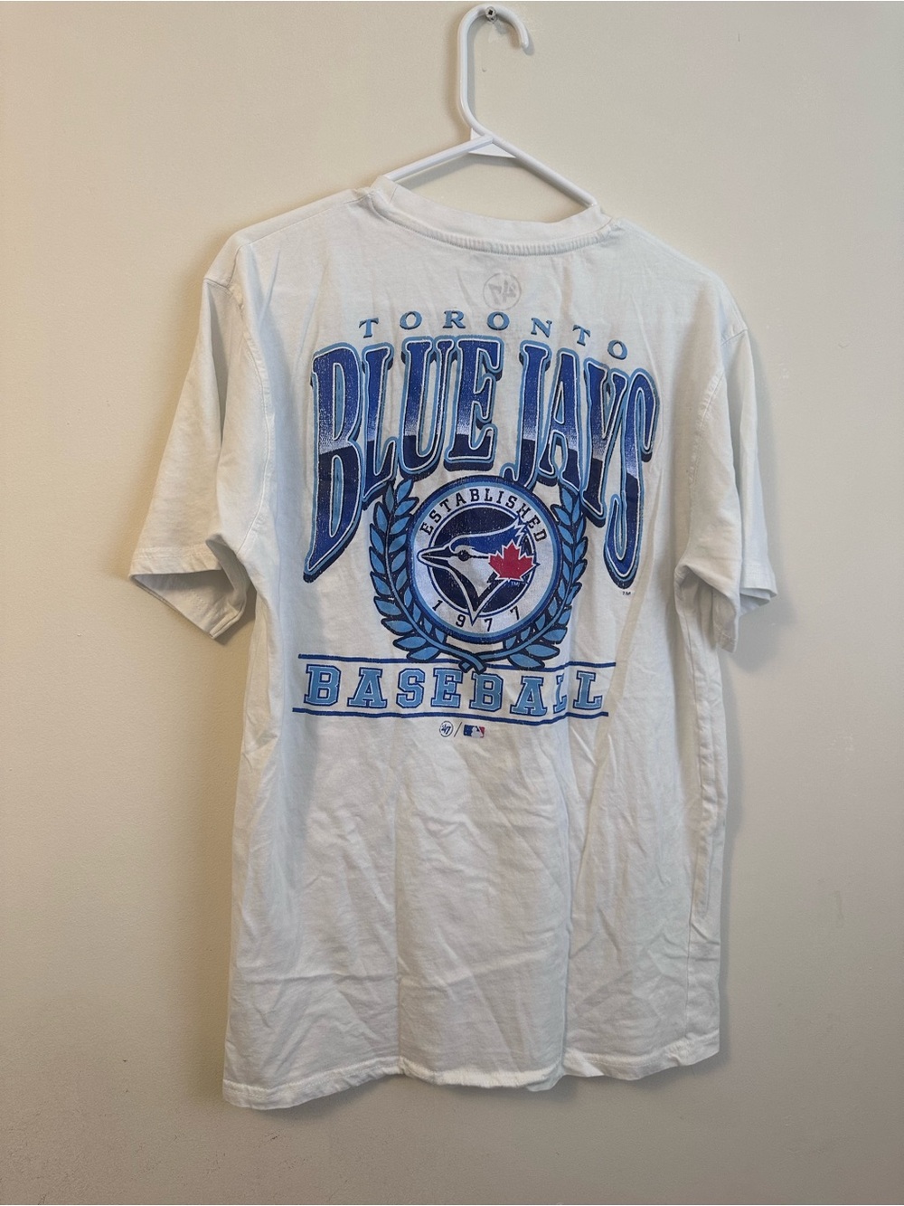 Toronto Blue Jays ’47 Brand Baseball T-Shirt White Size L